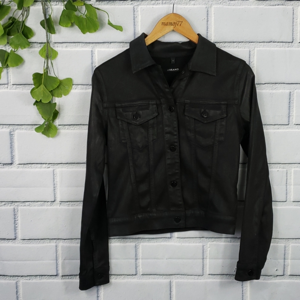 J Brand Black denim jean jacket Small